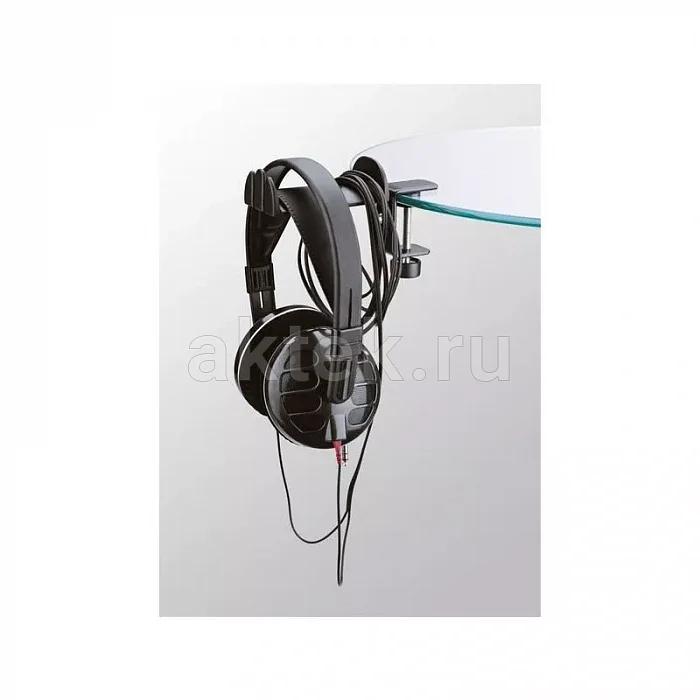 K&M 16090-000-55 настольный держатель для четырёх наушников, стальной, чёрный