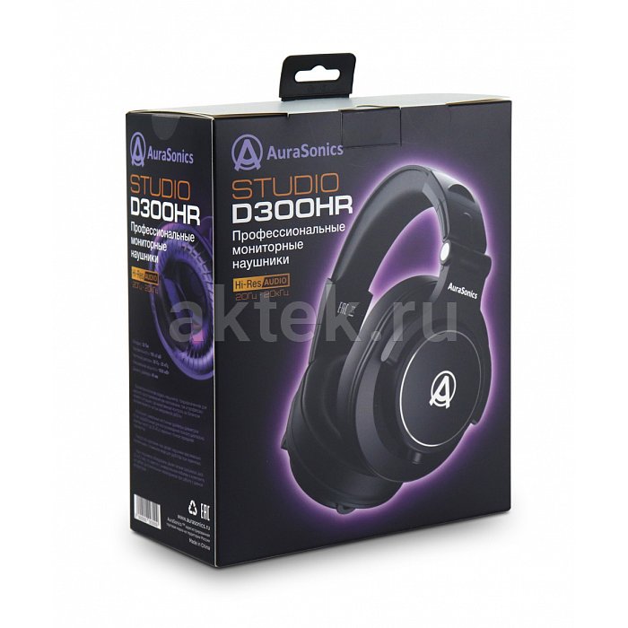 AuraSonics STUDIO D300HR наушники проводные, закрытые, драйверы 40 мм 6
