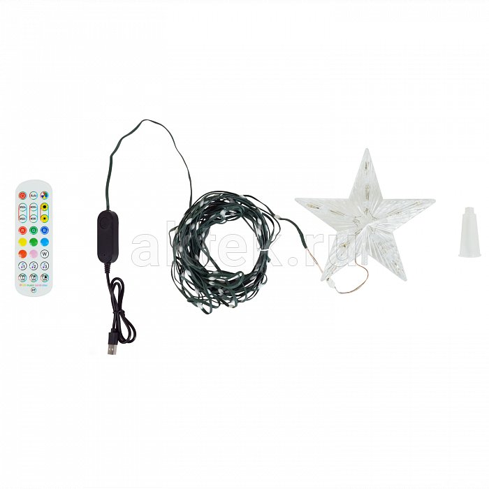 Елочная гирлянда со звездой LED Garland RGBW 10m Bluetooth 6