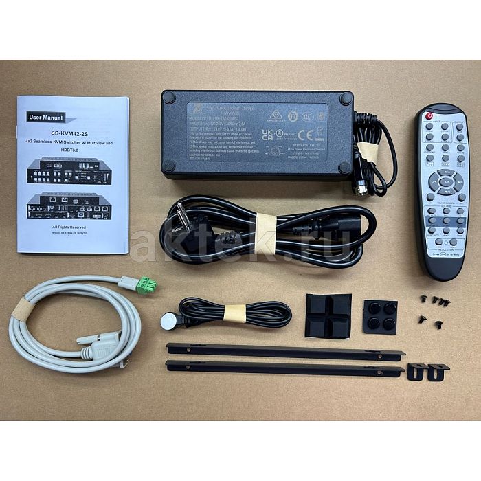 Digis SS-KVM42-2S коммутатор HDMI/USB-C/HDBaseT 4K60 100Вт с приёмником 3