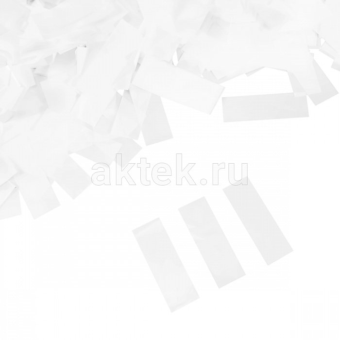Металлизированное конфетти 17x55мм 1кг белый