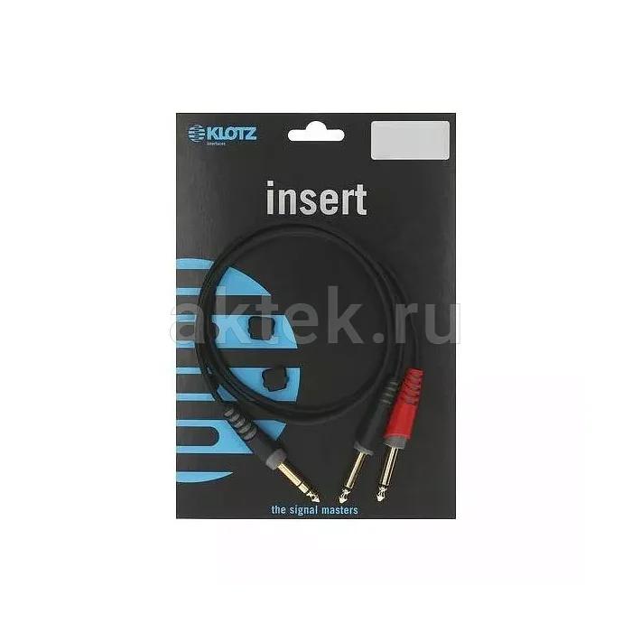 Klotz AY1-0300 инсертный кабель Jack TRS–2×Jack TS, 3 м