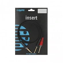 Klotz AY1-0300 инсертный кабель Jack TRS–2×Jack TS, 3 м