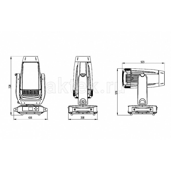 SILVER STAR SS9481SCM NEPTUNE 700 PROFILE всепогодная профильная голова, IP65 5