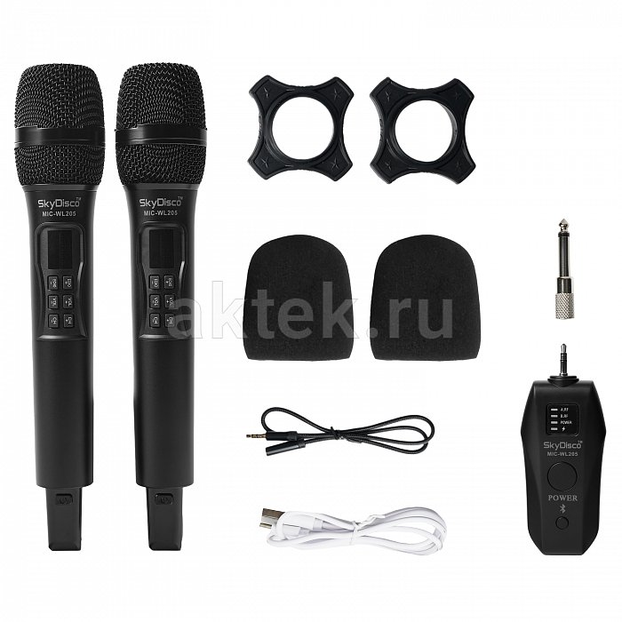 Беспроводные микрофоны с Bluetooth и аудиоприемником SkyDisco MIC-WL205 3