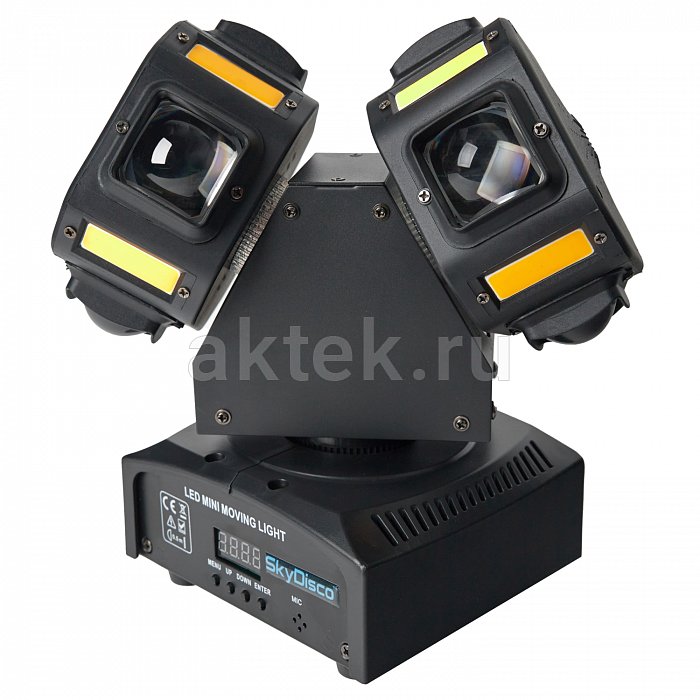 Светодиодная вращающаяся голова с лазером SkyDisco Spin 16 LED RGB 6