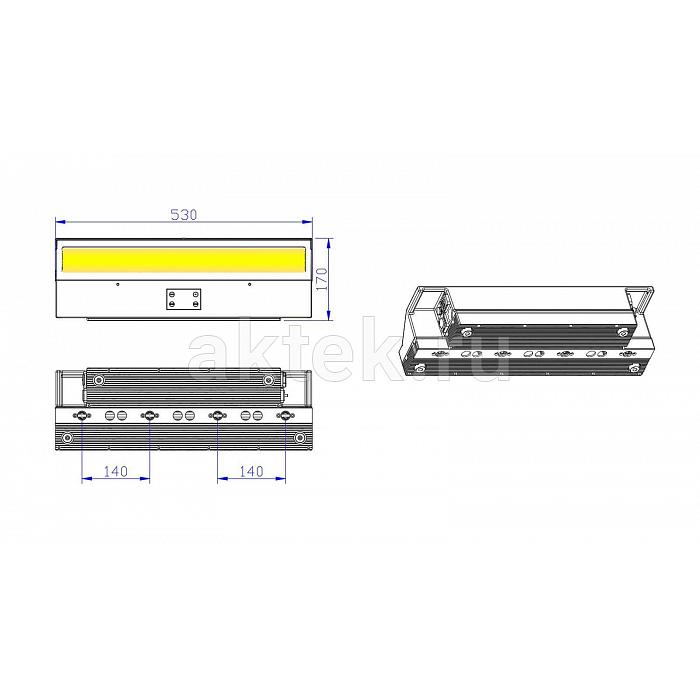 SILVER STAR SS5451XHM-F AuroCYC 180 Hex IP CYC-прожектор, IP65 4
