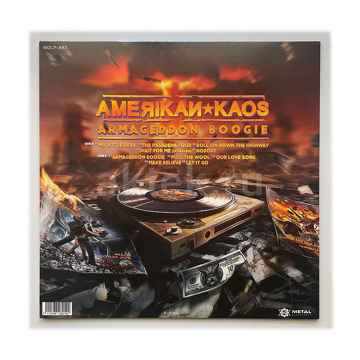 Виниловая пластинка AMERIKAN KAOS - ARMAGEDDON BOOGIE 180 GRAM BLACK VINYL 12" 2