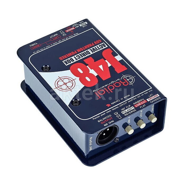 Директ-бокс Radial J48 1-channel Active 48v Direct Box 10