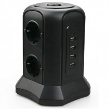 Сетевой фильтр Tessan TP-VB4U6E black