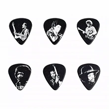 Dunlop JHPTR06M Jimi Hendrix Silver Portrait набор медиаторов, целлулоид 2