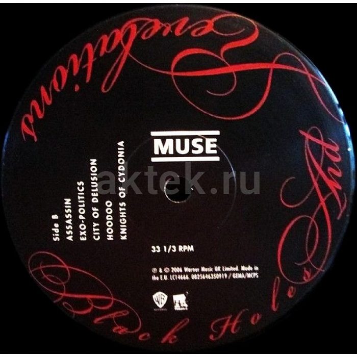Виниловая пластинка MUSE - BLACK HOLES AND REVELATIONS 180 GRAM BLACK VINYL 12" 4