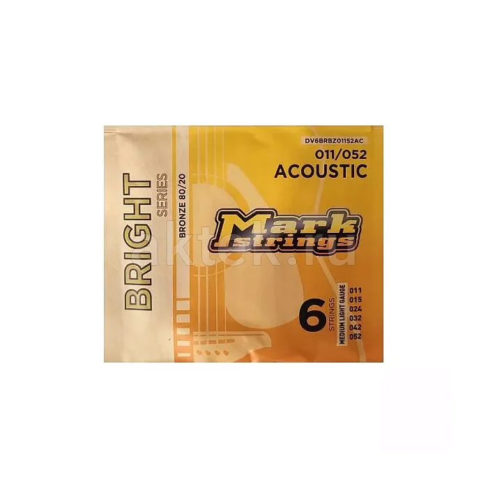 Markbass Bright Series DV6BRBZ01152AC комплект струн акустической гитары, 11–52