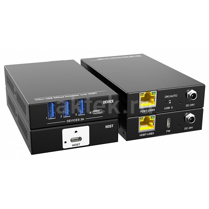 Digis EX-USB100-3 USB3.2-удлинитель 5Гбит/с до 100м с хабом 1×4 2