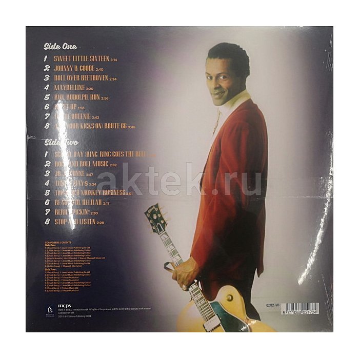Виниловая пластинка CHUCK BERRY - HIS GREATEST HITS 180 GRAM BLACK VINYL 12" 2