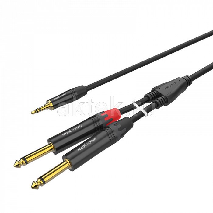 ROXTONE PACC280/1 аудиокабель Jack 3,5–Jack 6,3, 1 м, 2×0,22 мм²