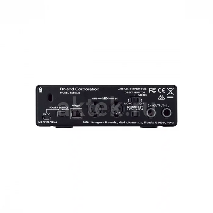 Roland Rubix22 USB-аудиоинтерфейс 24 бит/192 кГц, 2 входа, MIDI 5