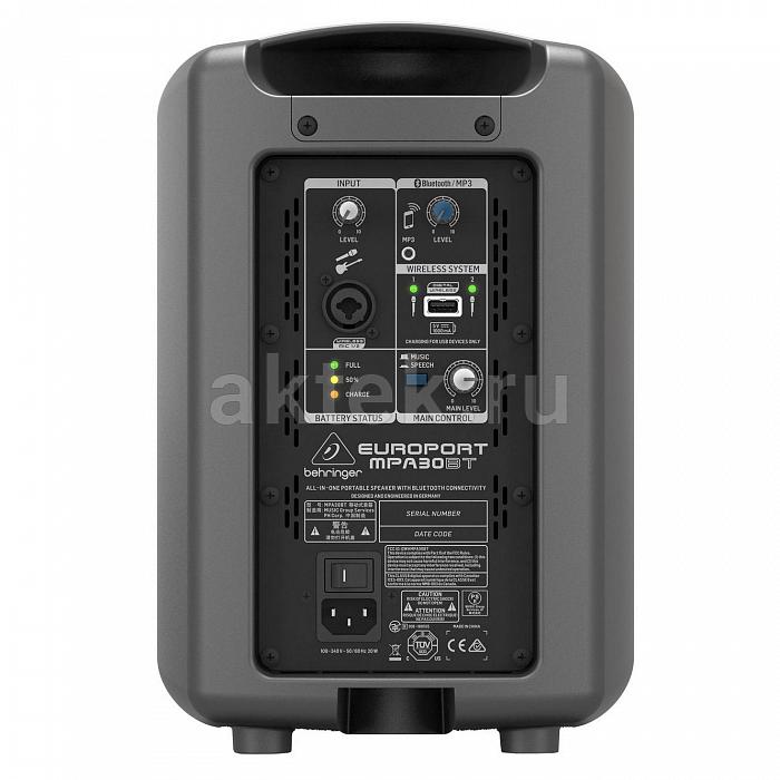 Портативная активная колонка BEHRINGER MPA30BT 2