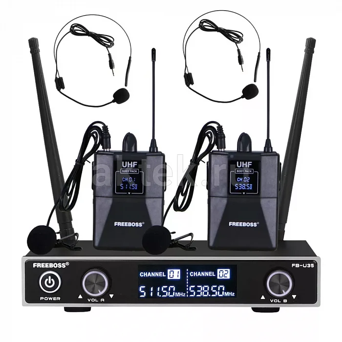 FREEBOSS FB-U35H2 BandA микрофонная радиосистема, 501–524 МГц