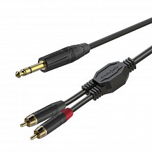 ROXTONE PACC190/3 аудиокабель Jack 6,3–RCA, 3 м, 2×0,22 мм²