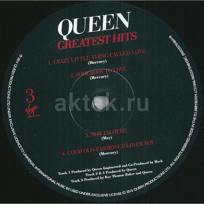 Виниловая пластинка QUEEN - GREATEST HITS 180 GRAM BLACK VINYL 12" 5