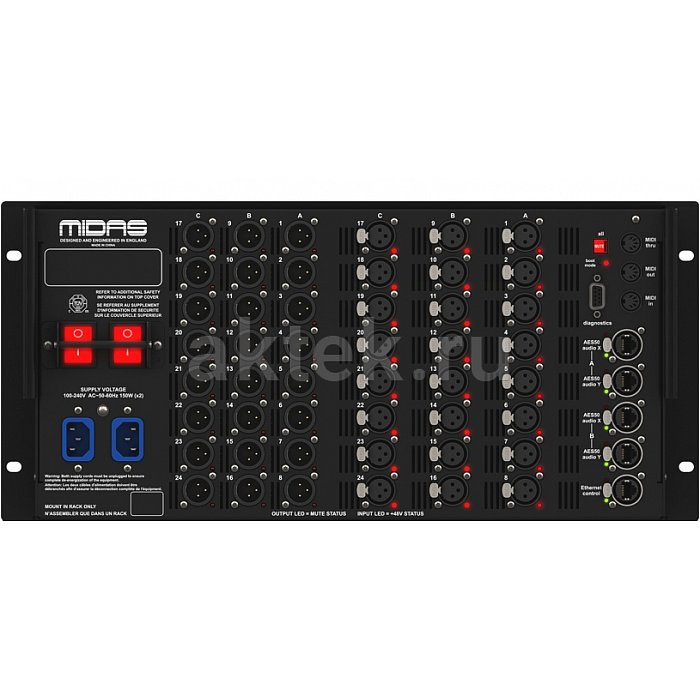 MIDAS DL231 микрофонный сплиттер, 24 мик/лин входов, 24 лин вых 2