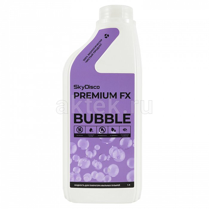 Жидкость для генераторов мыльных пузырей SkyDisco Premium FX Bubble, 1л 2