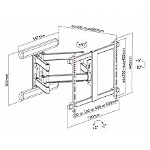 Exell EXi-X9064 кронштейн ТВ 37–80″ VESA 600×400 90кг 2