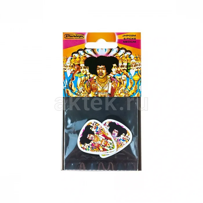 Dunlop JHP02M Jimi Hendrix Bold As медиаторы, средние, 6 шт