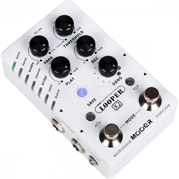 Mooer Looper X2 стереофоническая лупер-педаль с USB 2