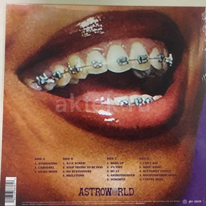 Виниловая пластинка TRAVIS SCOTT - ASTROWORLD 180 GRAM BLACK VINYL 12" 2