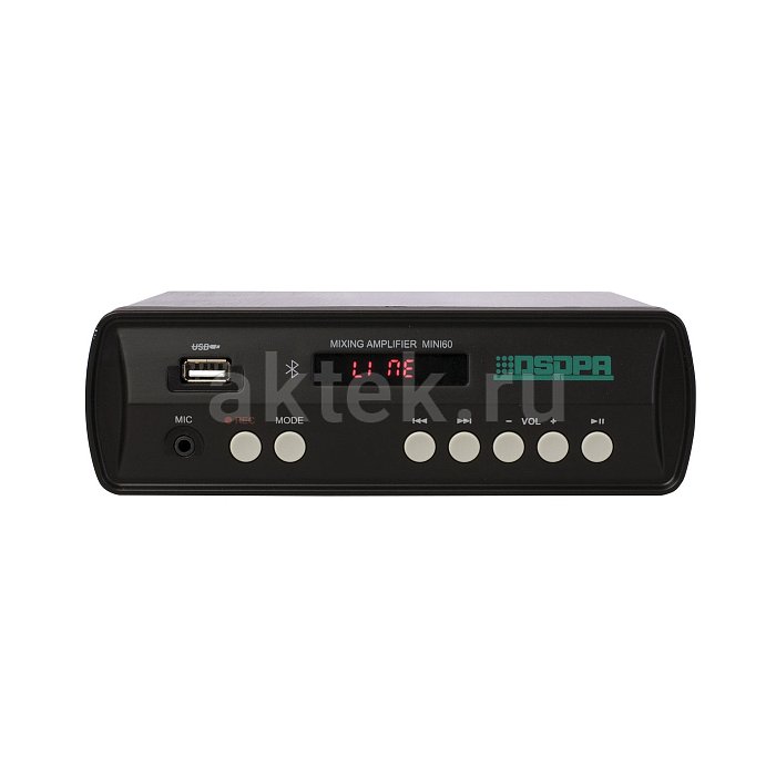 DSPPA Mini-60 трансляционный микшер-усилитель, 2×30 Вт, 2 канала 2