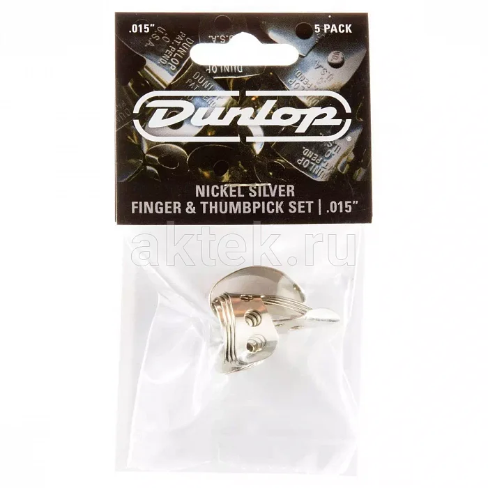 Dunlop 33P015 Nickel Silver Fingerpick 5Pack медиаторы-когти, 0,15 мм