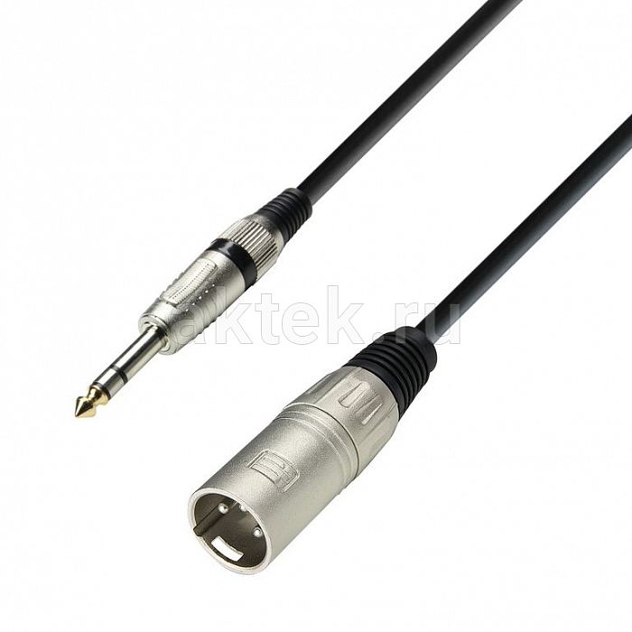 Adam Hall K3 BMV 0100 Black кабель XLR-M–TRS6.3-stereo 1м