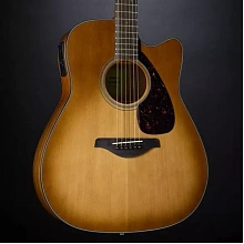 Yamaha FGX800C SDB электроакустическая гитара, верхняя дека из ели 2