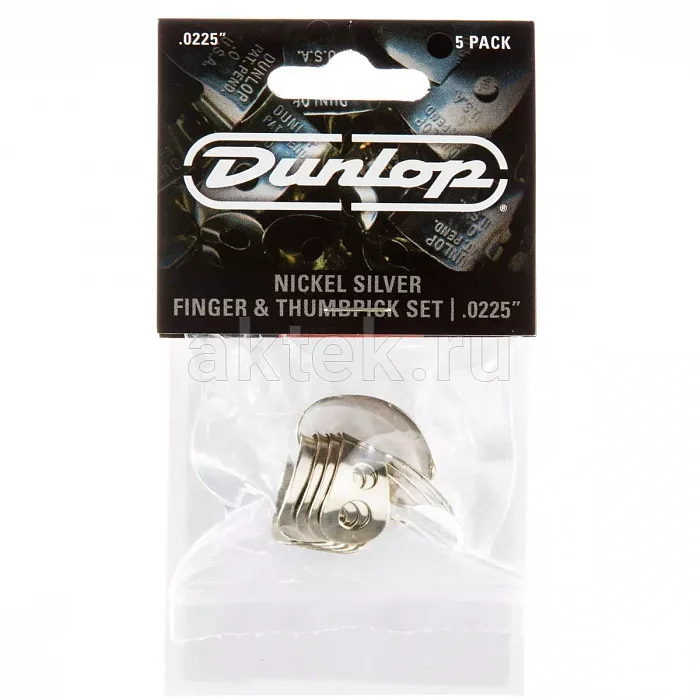 Dunlop 33P0225 Nickel Silver Fingerpick 5Pack медиаторы-когти, 0,225 мм