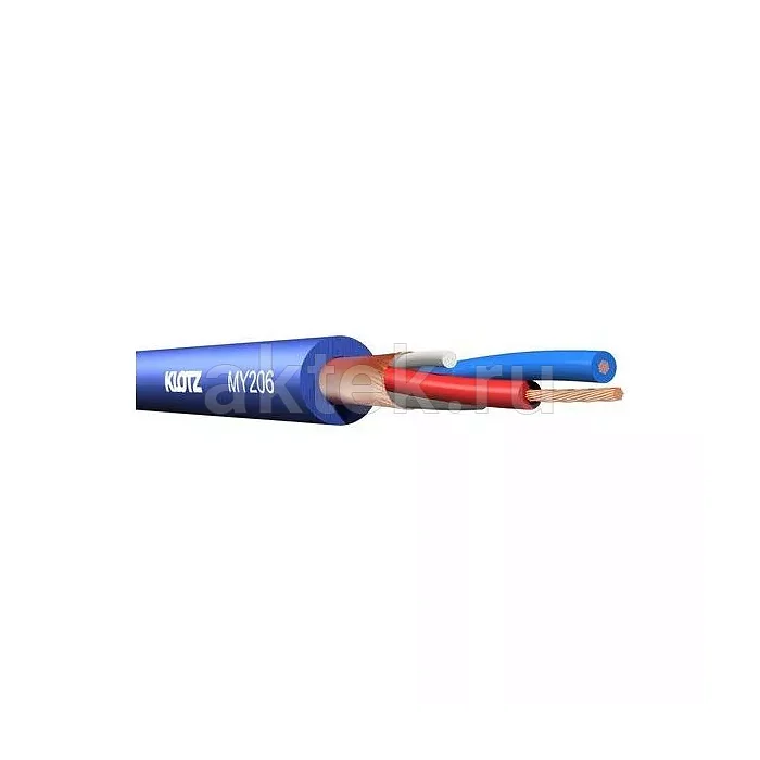 Klotz MY206BL микрофонный кабель, 2×0,22 мм², витой экран