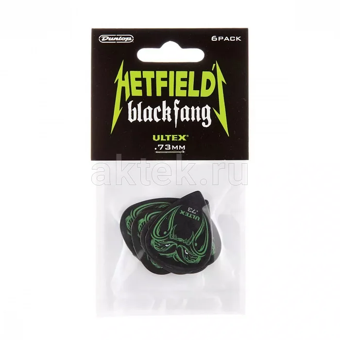 Dunlop PH112P73 James Hetfield Blackfang 6Pack медиаторы, ultex, 0,73 мм 2