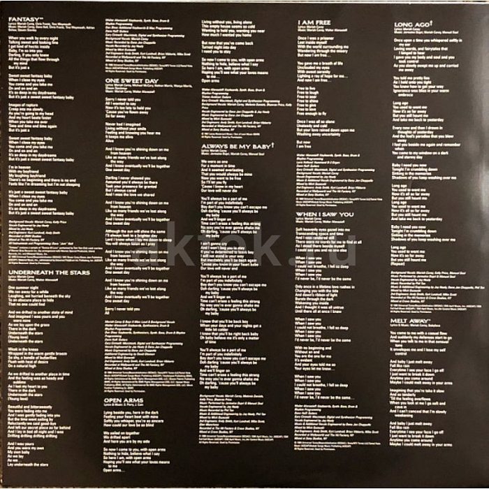 Виниловая пластинка MARIAH CAREY - DAYDREAM 180 GRAM BLACK VINYL 12" 4