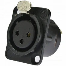 Neutrik NC3FD-L-BAG-1 панельный разъем XLR female черненый корпус