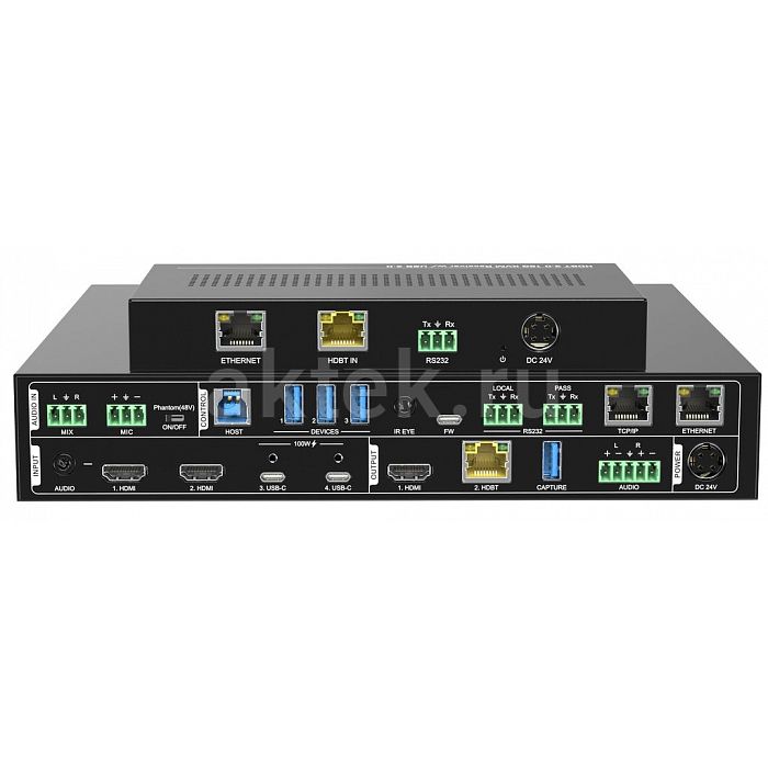 Digis SS-KVM42-2S коммутатор HDMI/USB-C/HDBaseT 4K60 100Вт с приёмником 4