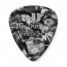 Dunlop 483P02MD Celluloid Black Pearloid Medium медиаторы, целлулоид, 12 шт
