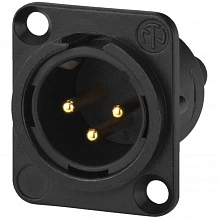 Neutrik NC3MD-LX-B панельный разъем XLR male черненый корпус