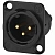 Neutrik NC3MD-LX-B панельный разъем XLR male черненый корпус