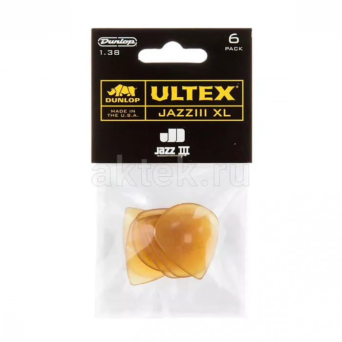 Dunlop 427P138XL Ultex Jazz III XL медиаторы, 1,38 мм 3