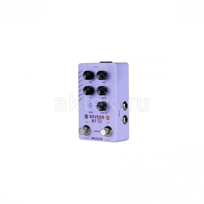 Mooer R7 Reverb X2 цифровой ревербератор, 14 алгоритмов, стерео, Infinite 3