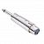 Adam Hall 7873 Silver адаптер XLR-F–TS6.3-M
