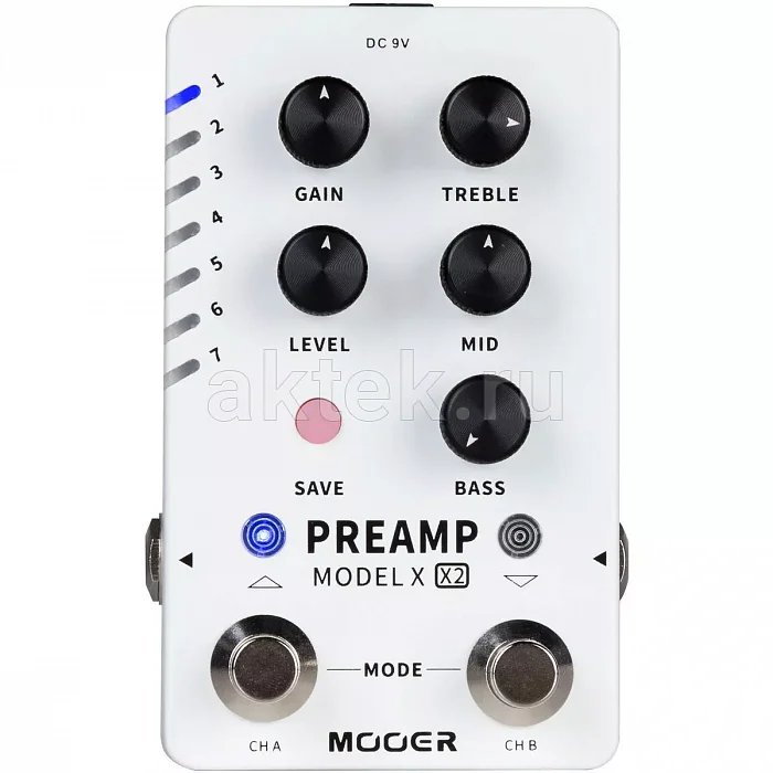 Mooer Preamp Model X2 цифровая педаль преампа и IR-кабинетов 3