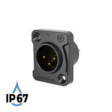 SEETRONIC J3F2C-W-B-67 панельный XLR-разъём male, IP67 2