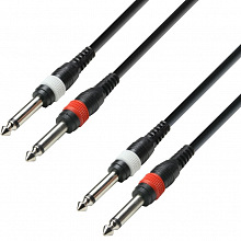 Adam Hall K3TPP0100 кабель 2×TS6.3-M–2×TS6.3-M 1м
